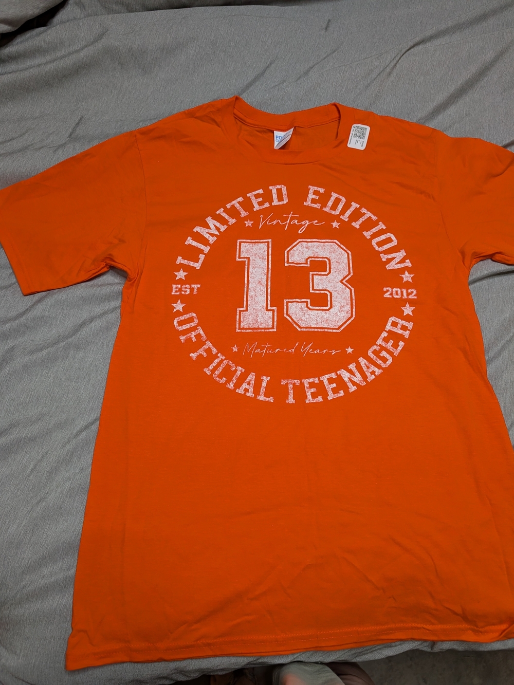 Port and Company Orange 'Limited Edition 13' Graphic Tee Size Small